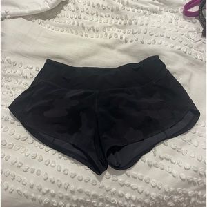Lululemon black camo shorts